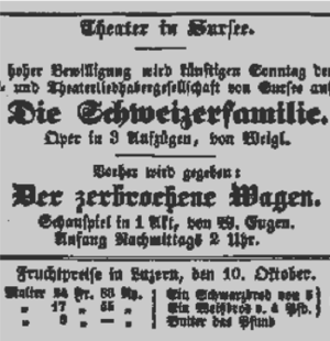 «Nimm zwei!»
der Theaterbetrieb startet...